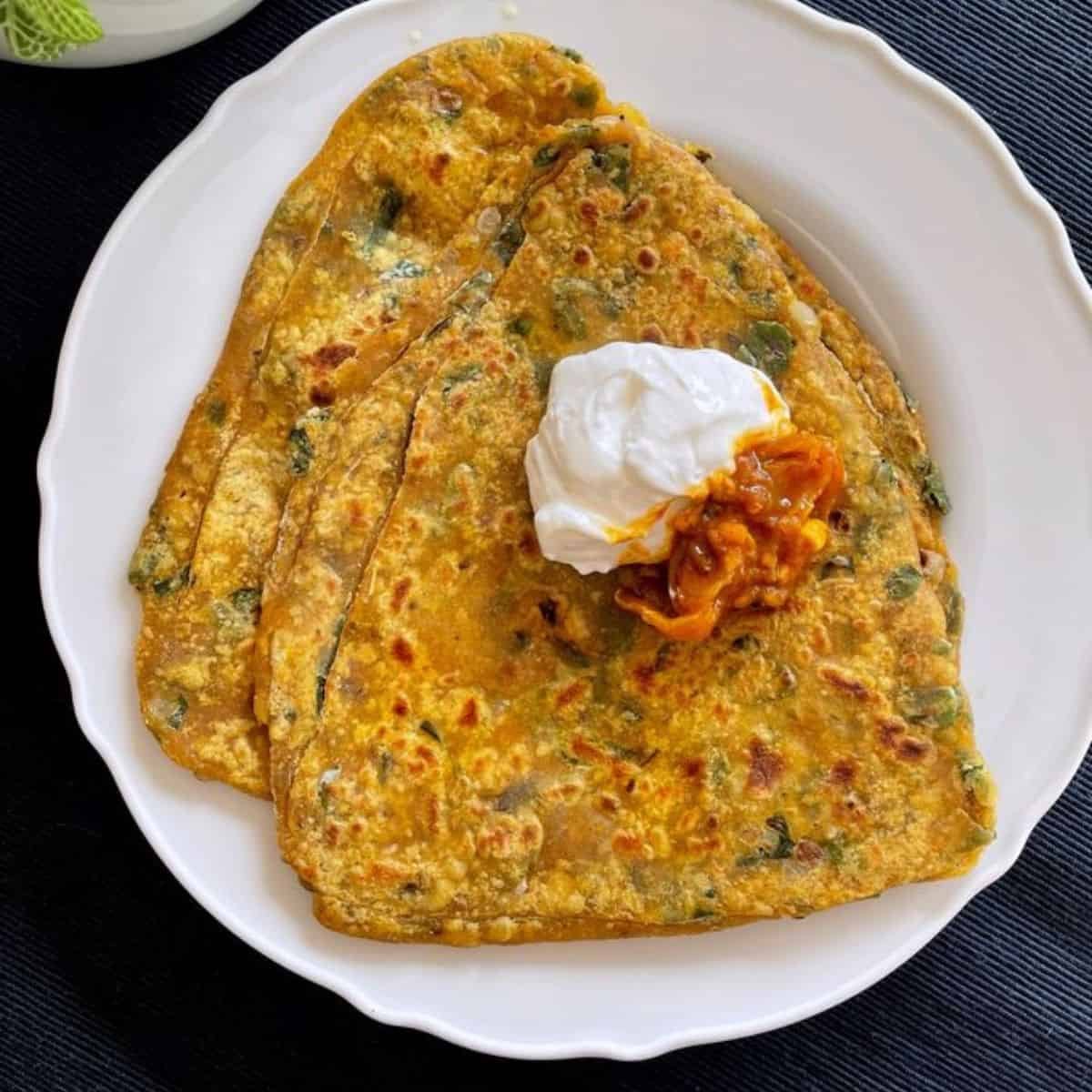 Home Style Methi-paratha
